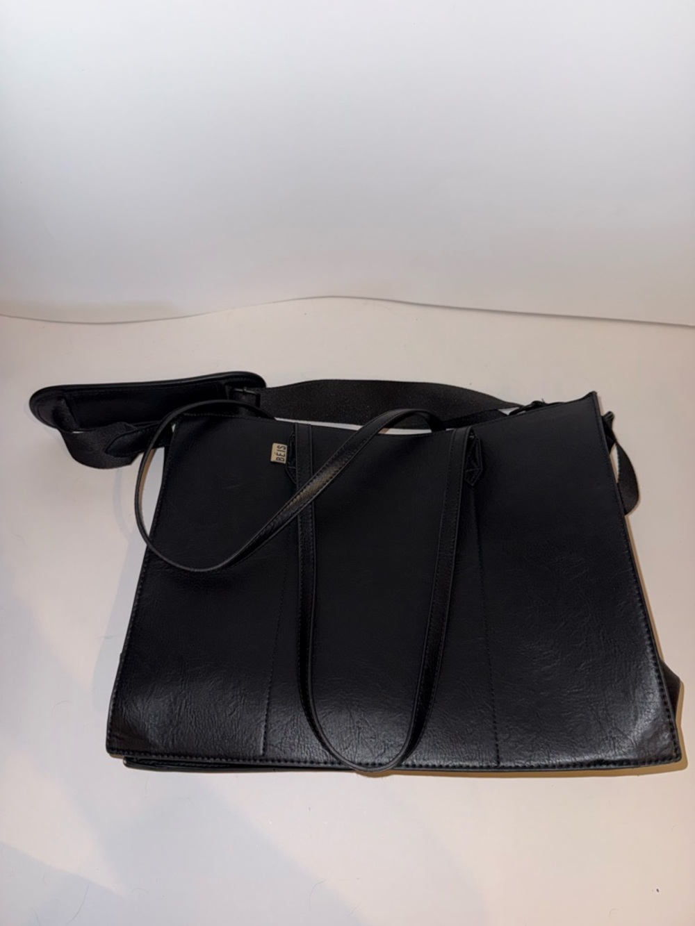 BEIS Black Structured Shoulder & Crossbody Bag